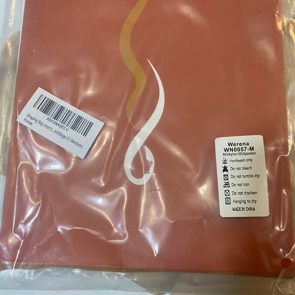 Werena NWT Shaping Boyshort Beige Cream Tan Sz M Light Support - Picture 5 of 10